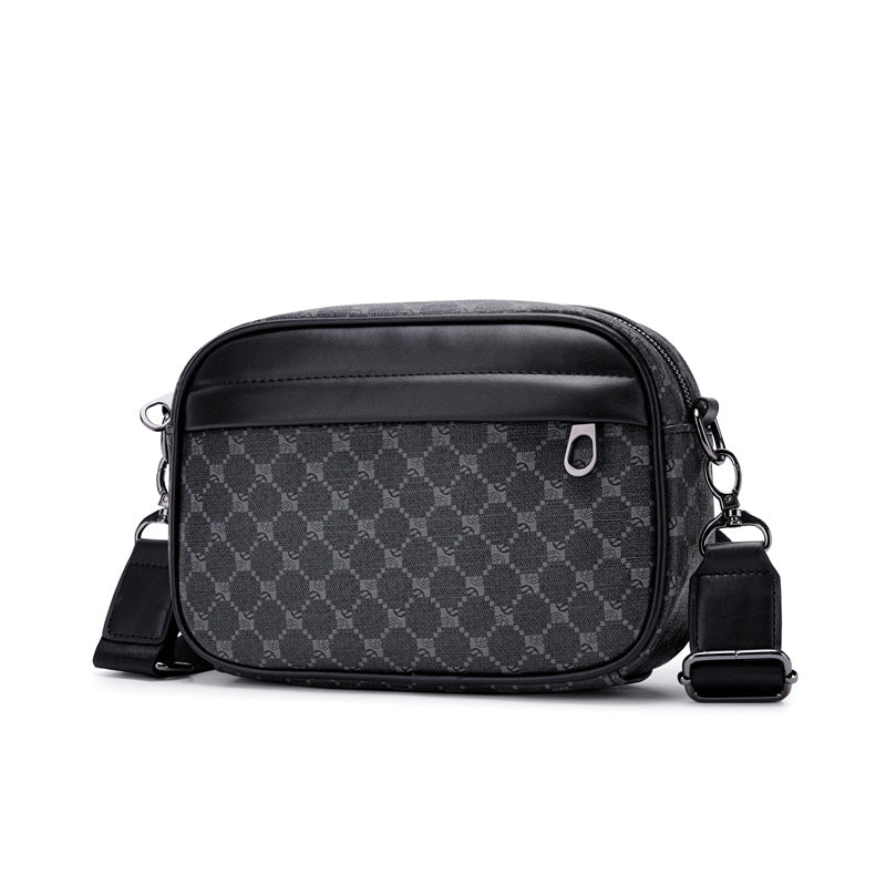 Bolsa Masculina Xadrez Impermeável Multifuncional – Compacta, Estilosa e Antifurto