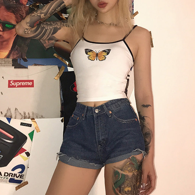 Camisola com estampa de borboleta