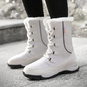 Bota feminina de veludo de inverno