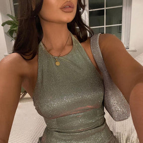 Vestido de Festa Sexy Halter