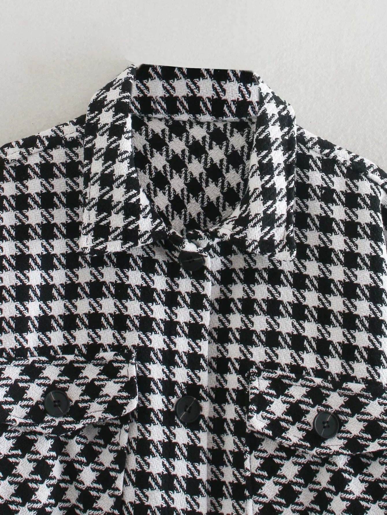 Camisa xadrez solta feminina no outono e inverno