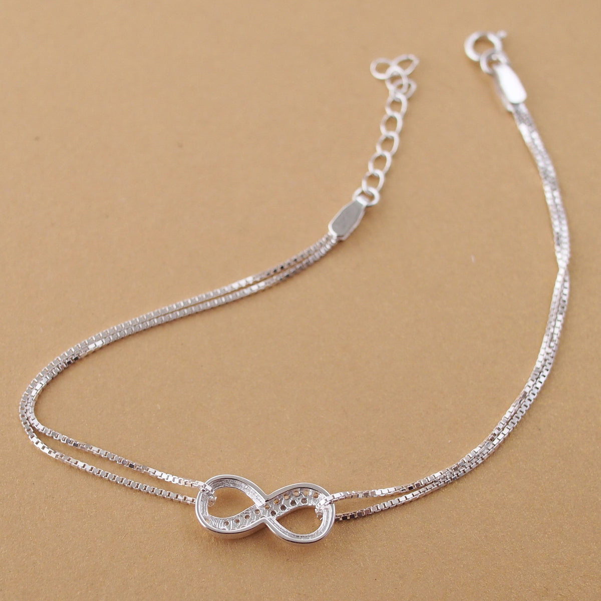 Pulseira da  Sorte Infinita Em Prata 925